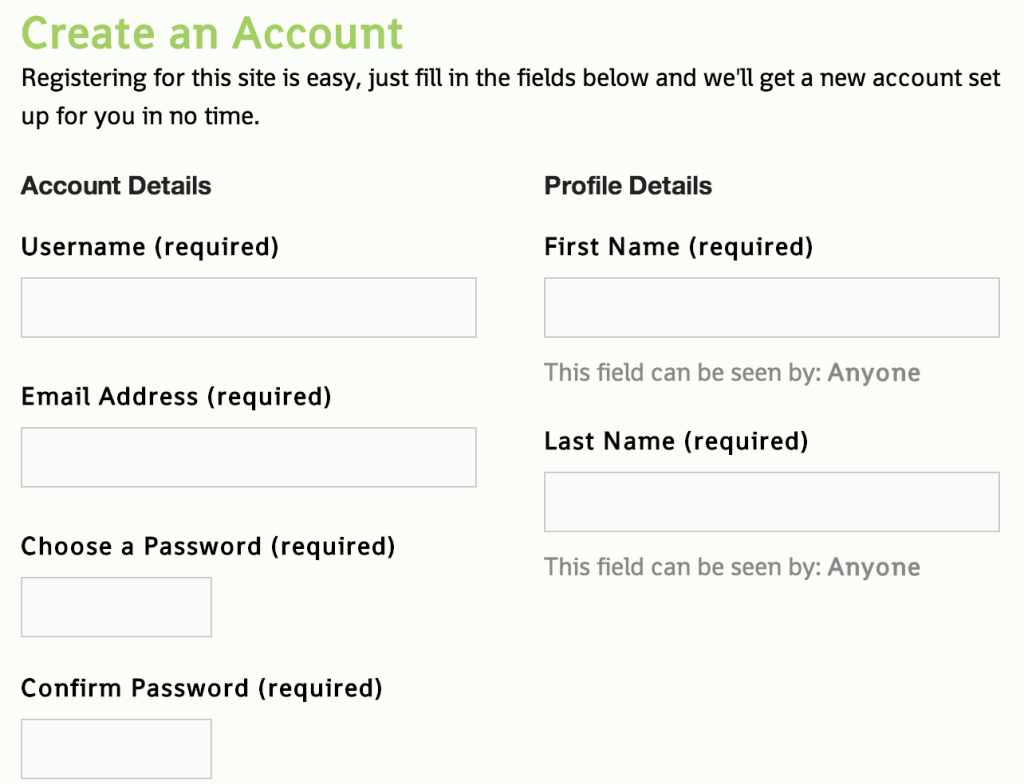 Create an Account